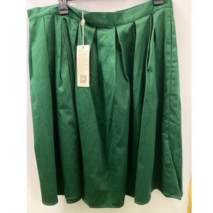 NEW Aline pleated cotton midi skirt